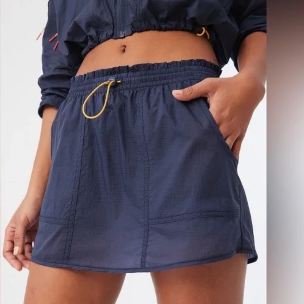 Outdoor Voices Windbreaker Skort in Navy